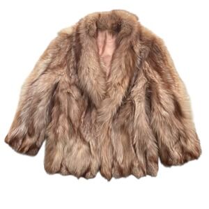 Vintage Real Red Fox Fur Jacket Women's Med Pd Furs Genuine Fur Coat Soft Luxury